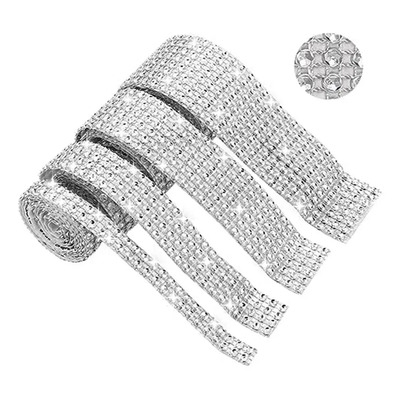 Mcinta De Diamantes De Imitación, 4 Rollos De Tiras Autoadhe
