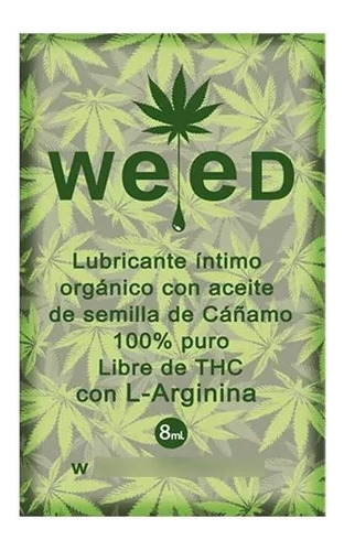 Lubricante Intimo Weed 8ml Sachet Lubricante Cannabis