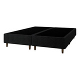 Base Cama Box Para Colchão Casal King 193x203cm Caliope Cinza Escuro Umaflex