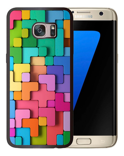 Funda Galaxy S7 Edge Tetris De Colores Tpu/pm Uso Rudo