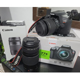 Canon Eos Rebel 7 + Lente Efs 18-55 + Lente Ef 75-300 + Bag