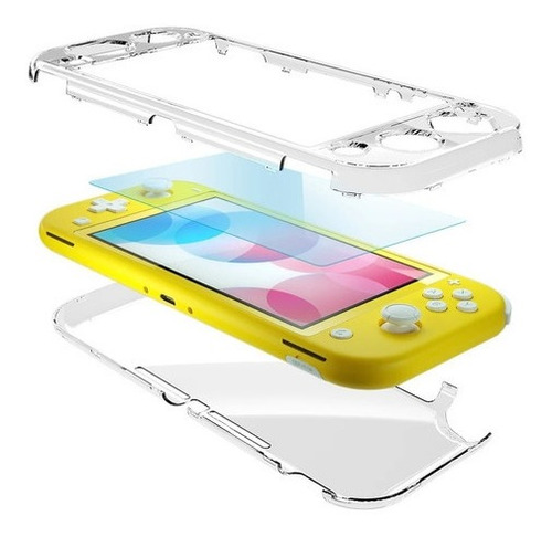 Carcasa Transparente Full  + Lamina / Nintendo Switch Lite
