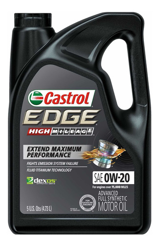 Aceite Castrol Edge 0w20 Alto Kilometraje Sintético 4.73lt
