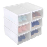 Pack 6 Caja Zapatos Organizador Armable Apilable Almacenaje