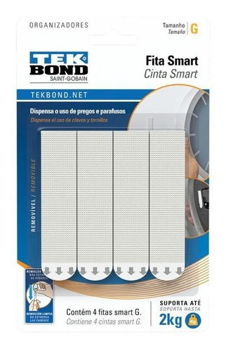 Cinta Smart Adhesiva Para Cuadros G - 2kg 4un. Tekbond