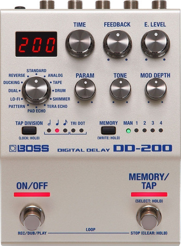 Boss Dd-200 Delay Digital Con 12 Modos Diferentes Y Looper