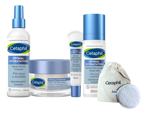 Combo Cetaphil Serum Corporal + Agua Gel+ Ojos+ Serum Facial