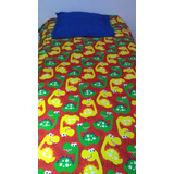 Edredón Ligero Dinosaurios Multicolor Cama Individual