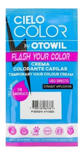 Otowil Cielo Color Turquesa Tintura Crema Fantasía Sobre 50g