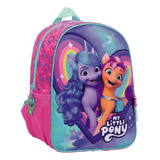 Mochila Escolar Jardin 12 PuLG Espalda My Little Pony Heart Color Fucsia 73204 Diseño De La Tela Estampado