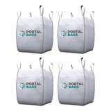 4 Big Bag P/ Ensacar Reciclagem Entulho 1000kg 1m³ Ref-c1