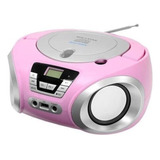 Mini System Radio Bluetooth Mega Star Rosa Bebe Barbie