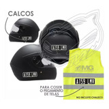 Calcos Moto Casco Kit Full 3 De Casco 1 Para Chaleco 