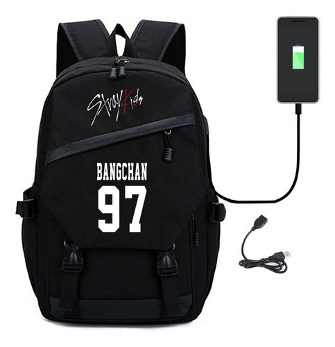 Mochila De Lona Straykids Mochila Usb Masculina E Feminina C