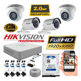 Camaras Hikvision Dvr 4ch + 4 Camaras 1080p + Disco Duro