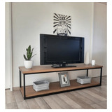 Mesa Rack Para Tv Hierro Y Madera 