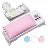 72w Lampara De Uñas Uv Con Lcd Pantalla & Reposabrazos Color Rosa