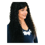 Peruca Wig Cabelo Humano Cacheado 70cm Com Franja