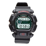 Reloj Casio G-shock Dw-9052-1v Pulsadores Grises E-watch Color De La Correa Negro Color Del Bisel Negro Color Del Fondo Negro