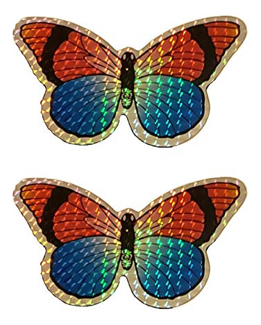 Mariposa Decorativa Multicolor Holográfica Pantalla Deslizan