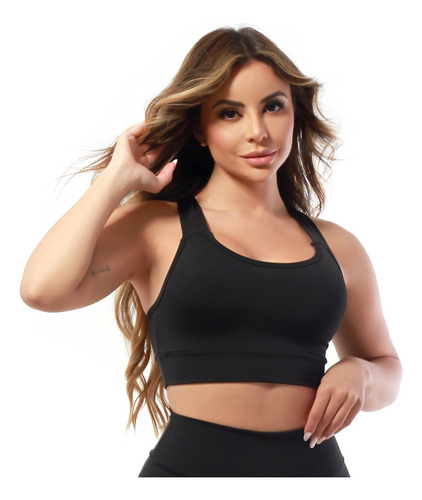 Top Fitness Feminino Roupas Para Academia Ginástica Suplex