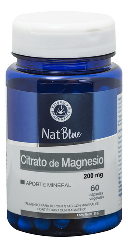 Citrato De Magnesio 200 Mg X 60  Natblue