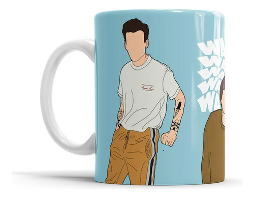 Taza Cerámica Louis Tomlinson Stickers Ilustración Walls