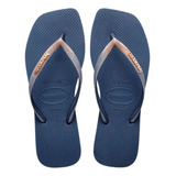 Chinelo Havaianas Square Slim Velvet Quadrada Glitter 