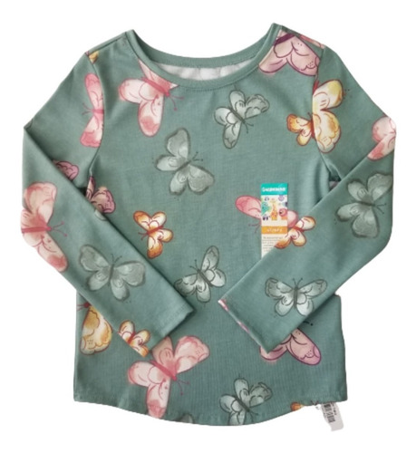 Blusa Verde Mariposas Para Bebe Niña Garanimals