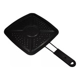 Tostador Manual De Cocina Tostar Pan Cubre Ollas Negro Acero