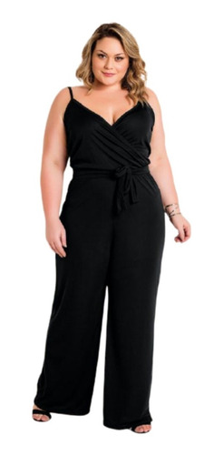 Elegante Macacão Feminino Plus Size  Roupas  Femininas