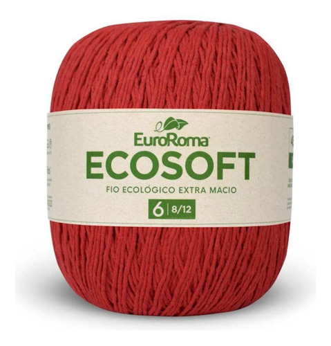 Fio Euroroma Ecosoft 8/12 Vermelho 422g - Macio