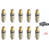 Kit Com 10 Plugs Rca Femea 6mm Santo Angelo 