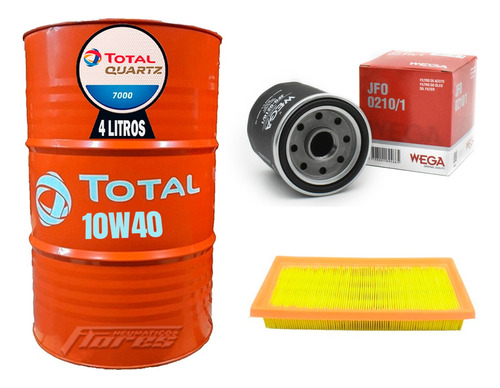 Cambio Aceite Total 10w40 4l + Kit Filtros Toyota Yaris 1.5