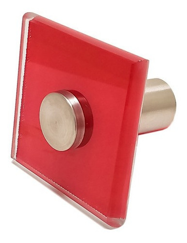 Porta Toalha De Rosto Vermelho Suporte Inox Escovado