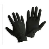  Guantes De Nitrilo 50 Unidades Color Negro 