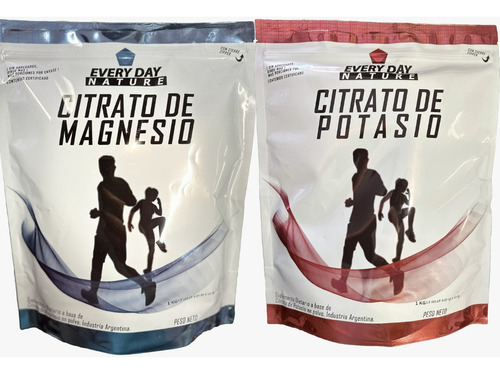 Citrato De Magnesio 1 Kg + Citrato De Potasio 1kg