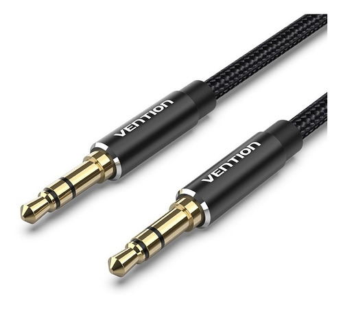 Cable Audio Auxiliar 3.5mm Vention Nylon Negro 200cm
