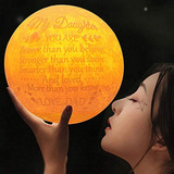 Fayerxl Regalos Personalizados Lámpara De Luna 3d Grabada Lu