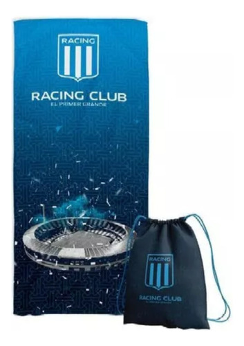 Toallon De Futbol Oficial 70 X 1.50m Boca River Racing Messi