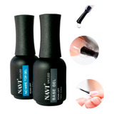 Kit Semipermanente Top Coat + Base Coat Navi 15ml Uv/led