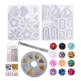 Pack De 2 Moldes Para Aros De Resina + Glitters, Broca Y Ac 