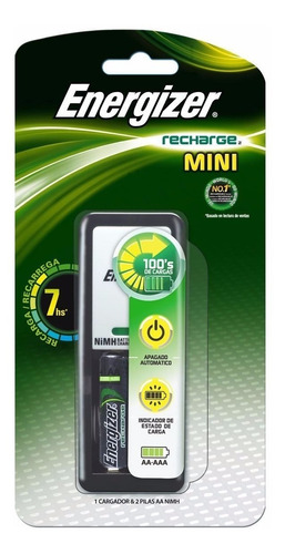 Cargador De Baterias Mini Energizer + 4 Aa