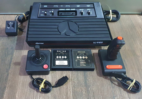 Atari Dismac Vj 9100 + 2 Controles Originais + 8 Jogos.