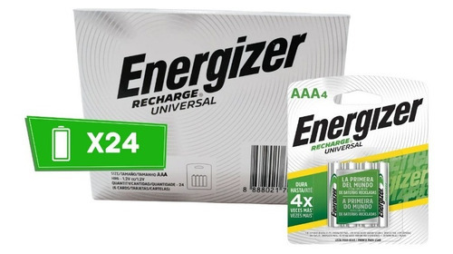 Pila Aaa Energizer Recargables X24 Uni