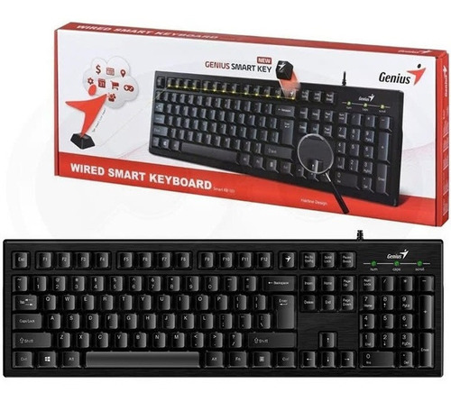 Teclado Genius Key Smart Keyboard Qwerty Español Usb Negro