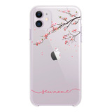 Case Capinha Personalizada Com Nome Floral Cerejeira