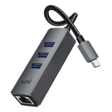 Adaptador Usb-c A Ethernet, Concentrador Uni Usb-c Con Gigab