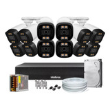 Kit 12 Câmeras Segurança Color Dvr Intelbras 1016c Hd 500gb