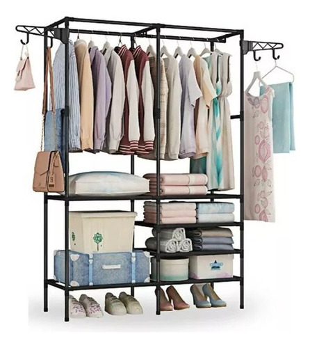 Organizador De Ropa Perchero De Piso Colgador Rack Closet